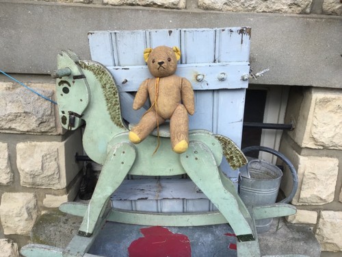 Ancien jouet cheval bois - en,