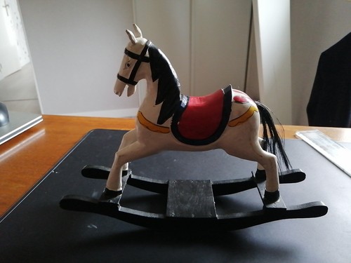 Petit cheval bascule bois - cheval,