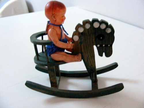 Cheval bascule bois - cheval, en